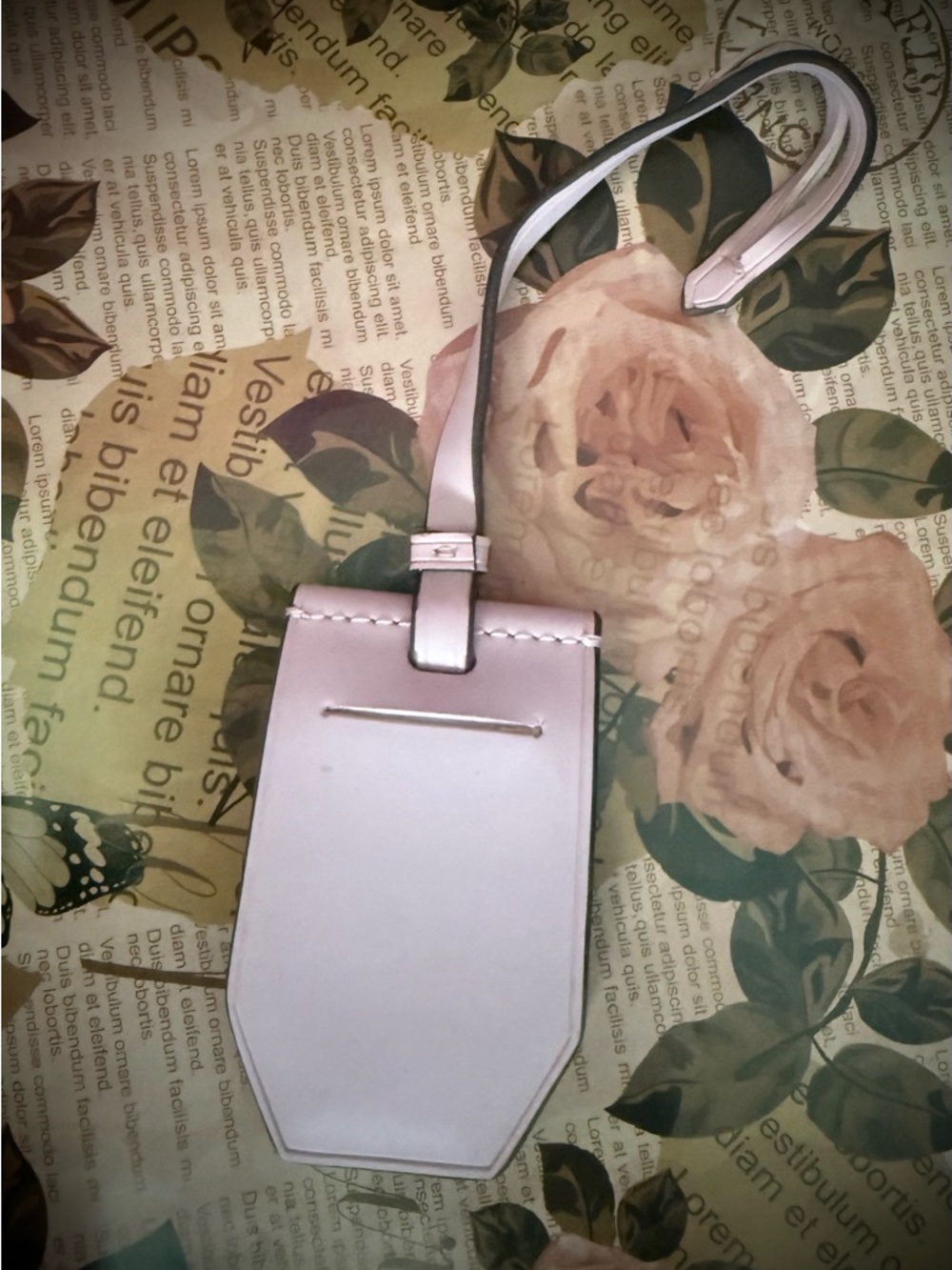 Tory Burch GUC Leather Luggage Tag - Picture 2 of 4